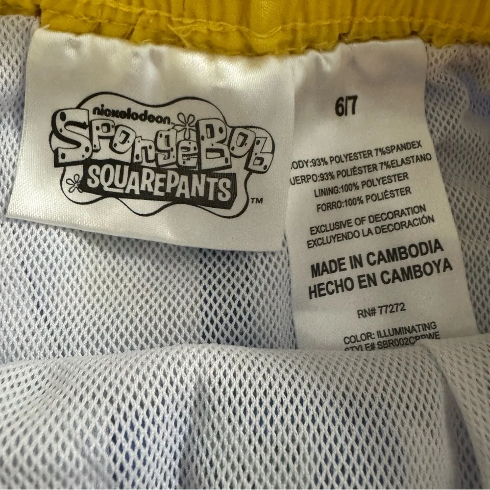 Spongebob Squarepants Boys Swim Shorts Trunks Size 6/7